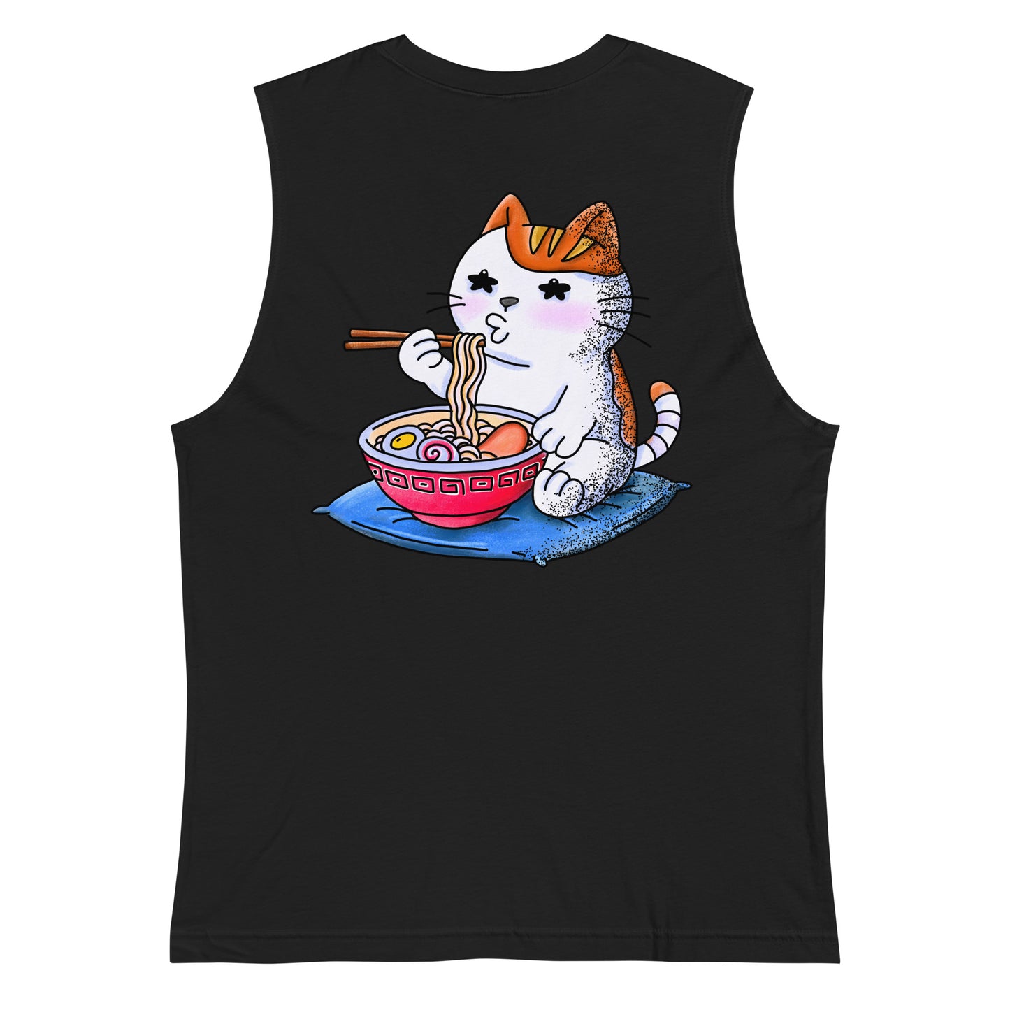 Funny Japanese wordplay tank top inspired by nekojita (cat tongue) featuring a playful JapPop illustration about not being able to handle hot food.