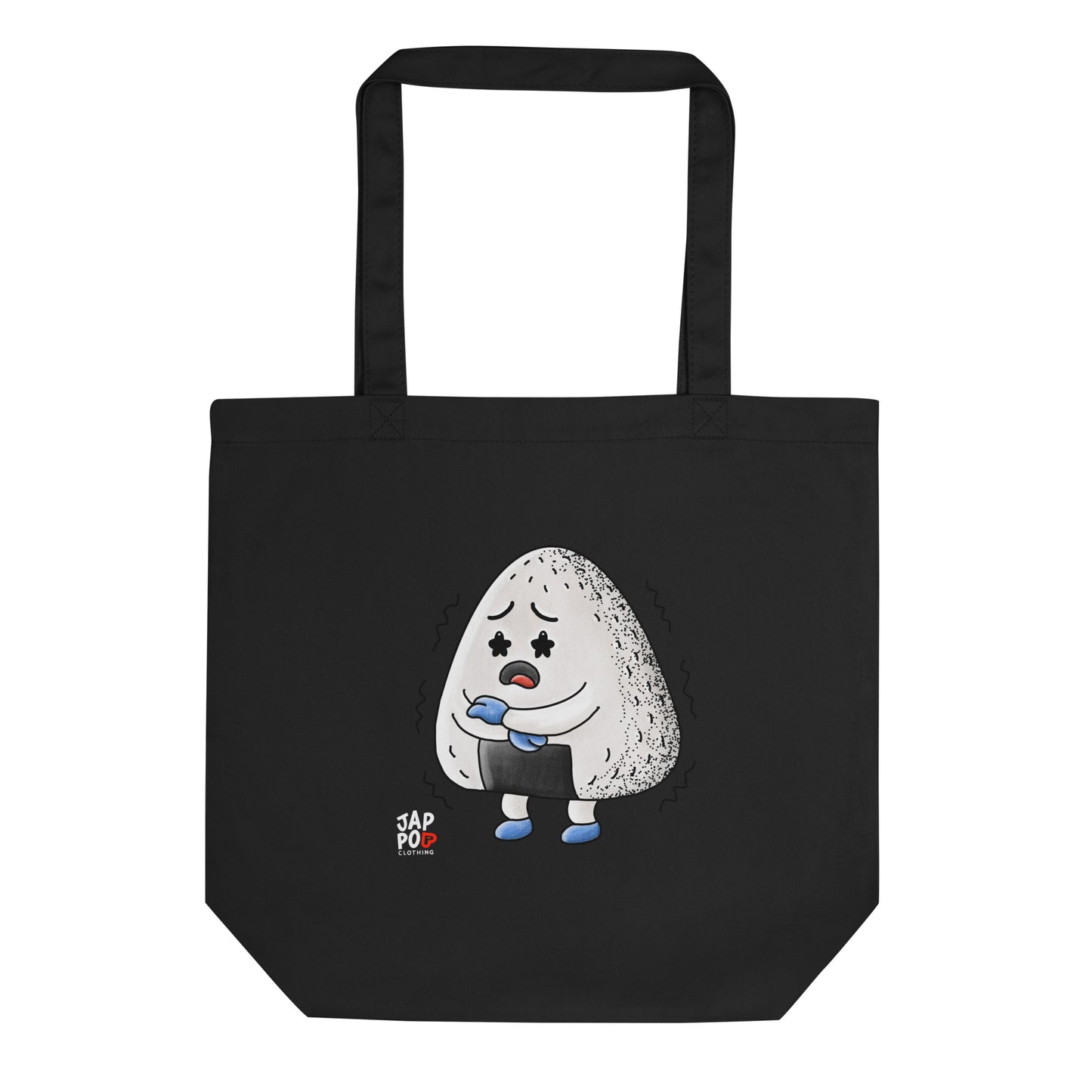 Eco tote bag featuring a cute rice illustration inspired by the Japanese word samui.