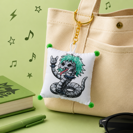 Snake Metal Zabuton Keychain