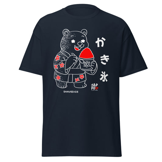 JapPop graphic T-shirt featuring a playful illustration inspired by Japanese shaved ice (kakigōri), a nostalgic summer dessert.