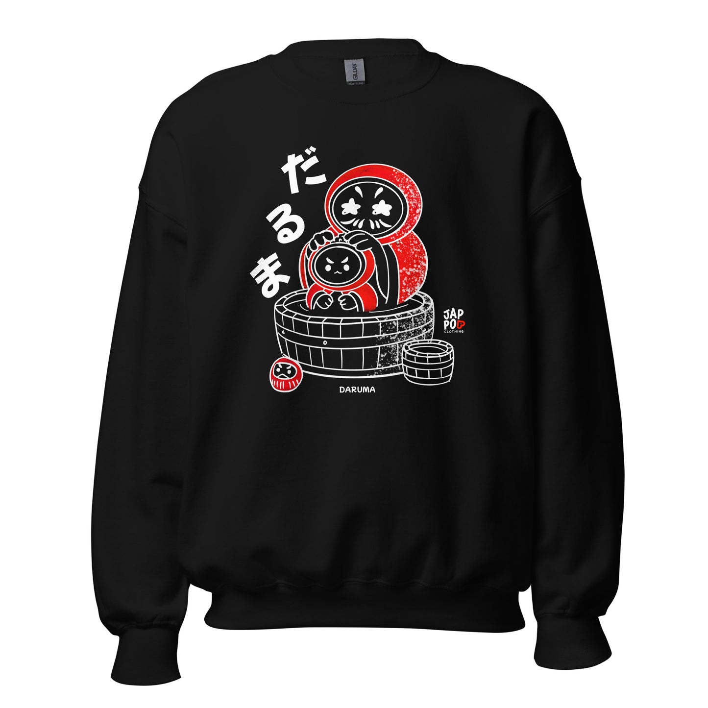 Unisex sweatshirt featuring a cute Daruma family enjoying a bubbly bath.