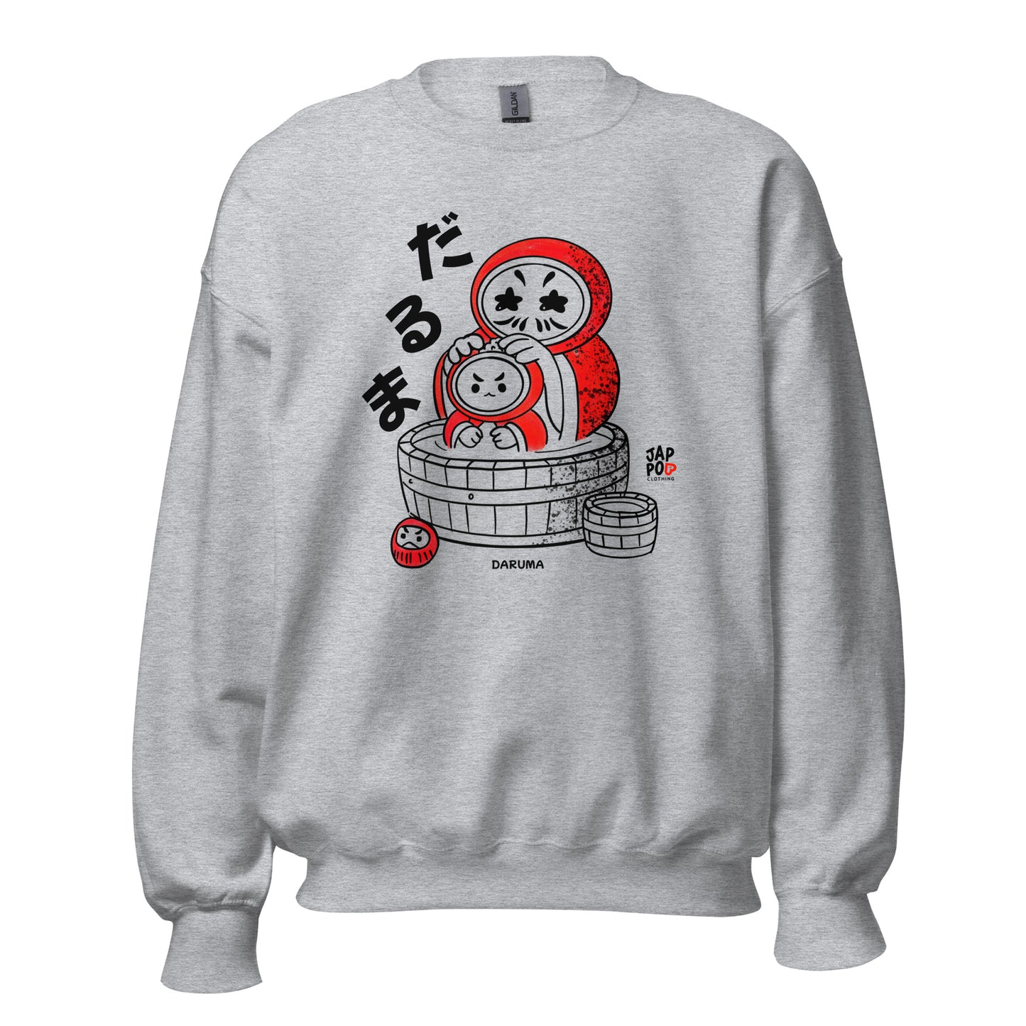 Unisex sweatshirt featuring a cute Daruma family enjoying a bubbly bath.