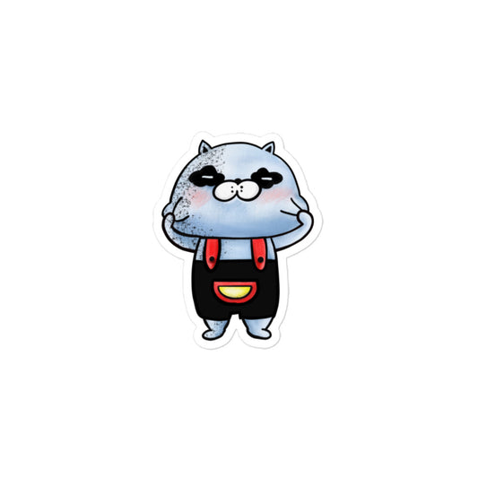 Playful Goofball sticker illustration inspired by Japanese cartoon motion and sound-effect culture, featuring a stretchy, energetic character in JapPop style.