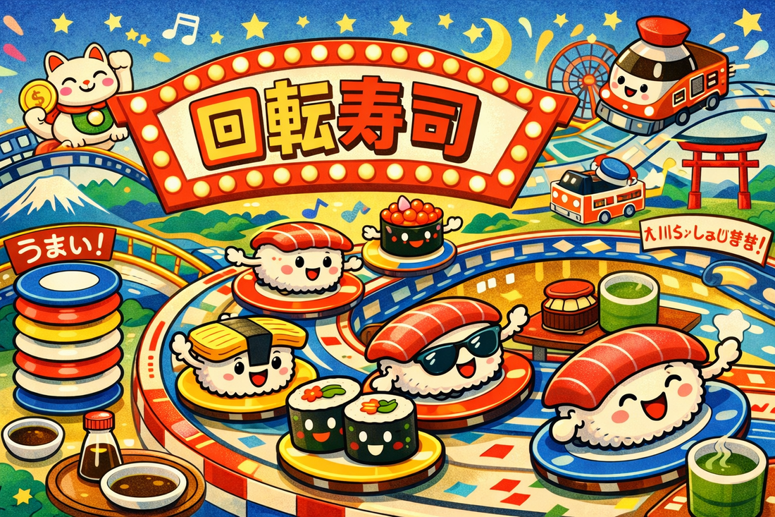 回転寿司 — Japan’s Conveyor-Belt Sushi That Changed How the World Eats 🍣🔄