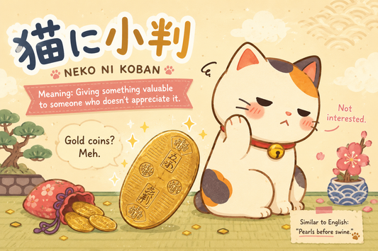 What Is Neko ni Koban (猫に小判)? Japan’s “Pearls Before Swine” Explained 🐱💰