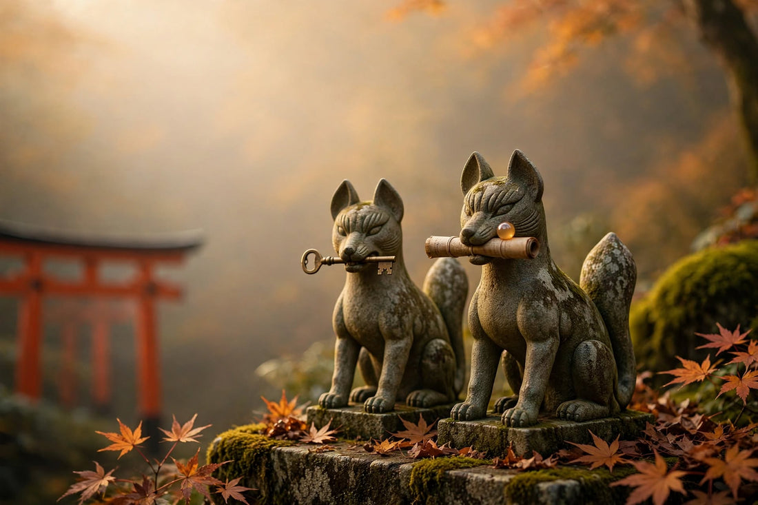 Why Do Japanese Fox Statues Hold Things in Their Mouths? 🦊