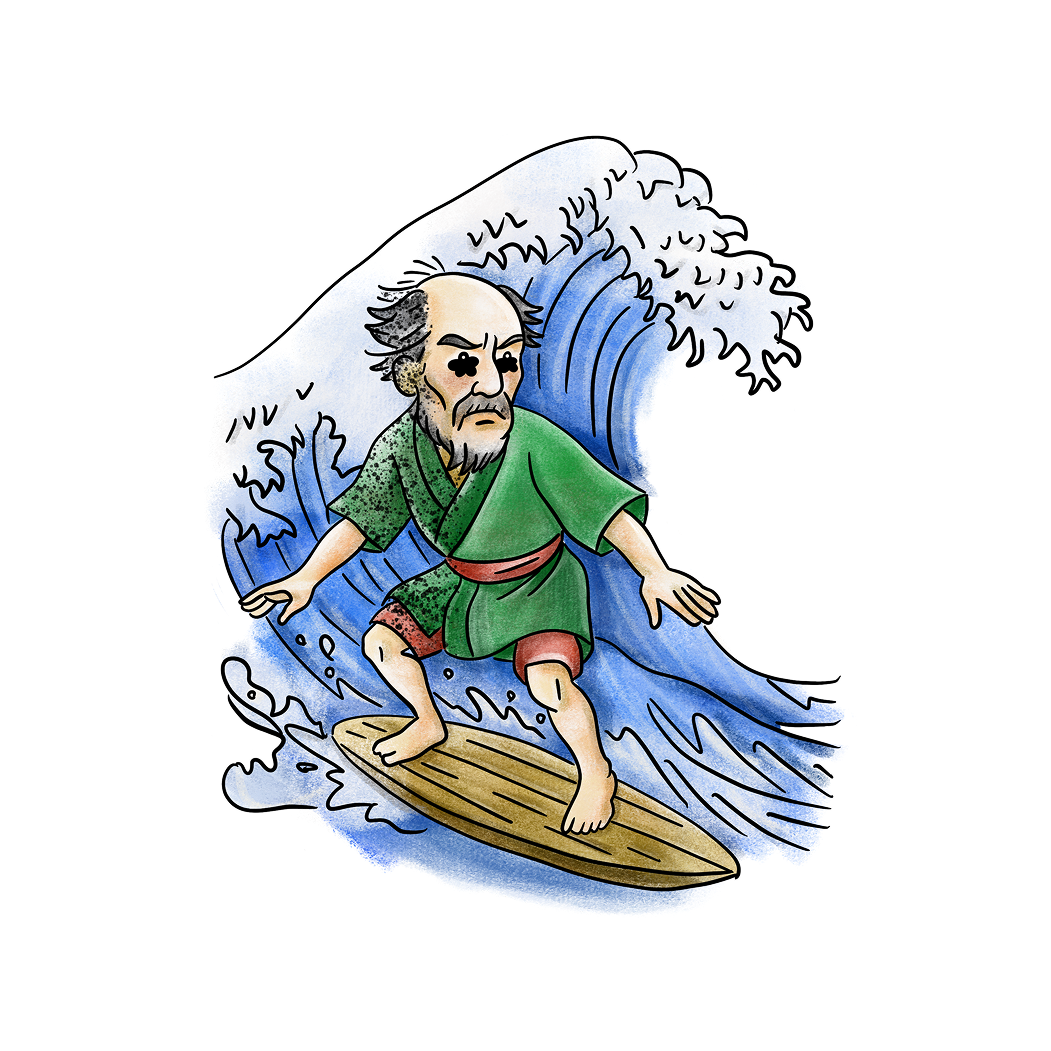 Surfing Hokusai