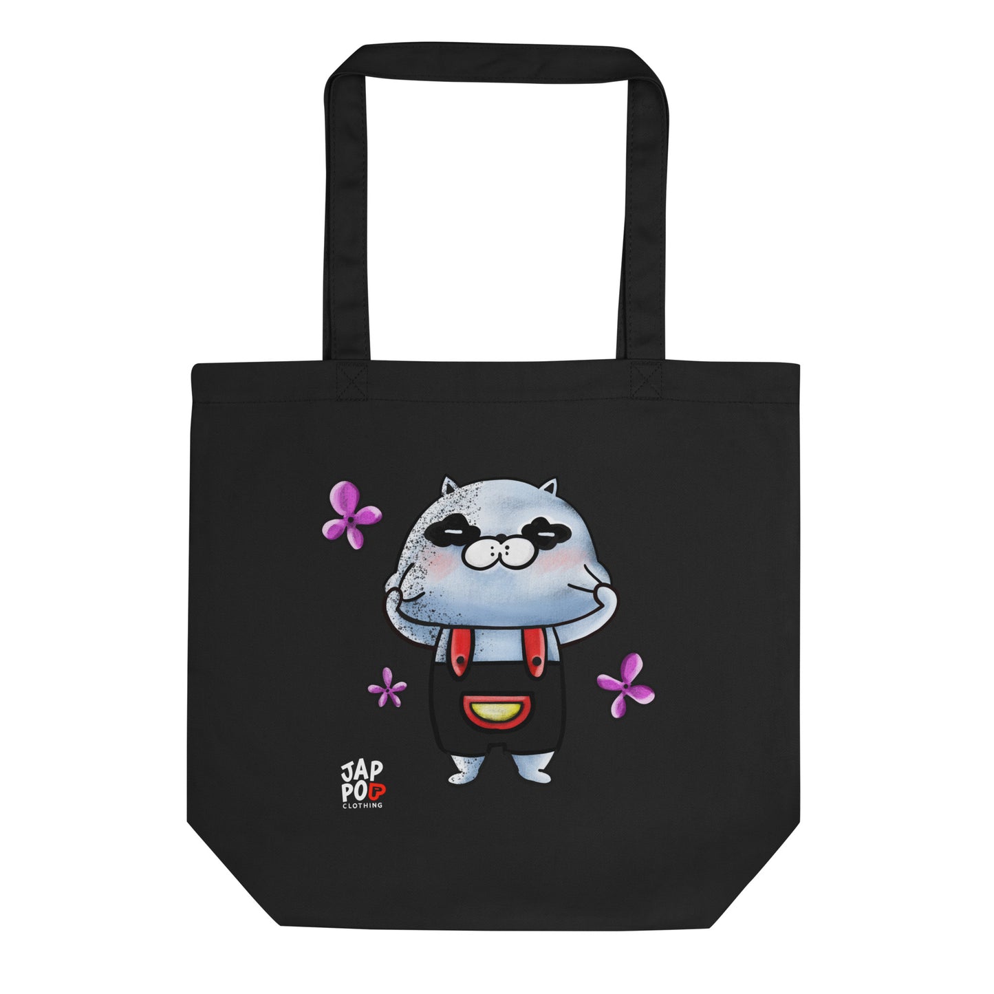 Eco tote bag featuring a stretchy, bouncing character inspired by ビヨーン.