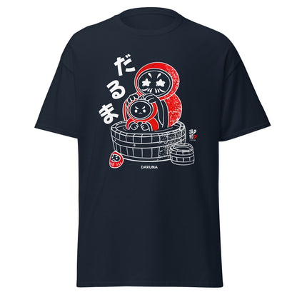 Unisex t-shirt featuring an adorable Daruma family soaking together in a bath.