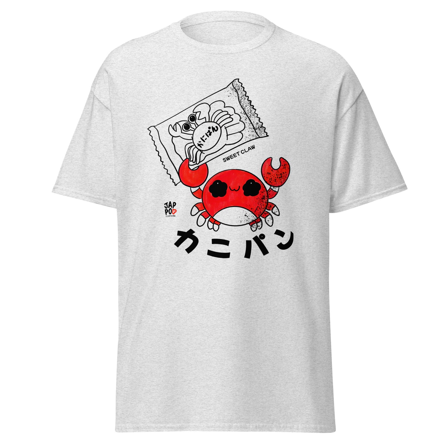 Unisex t-shirt featuring a playful illustration inspired by Japanese kani-pan sweet bread.