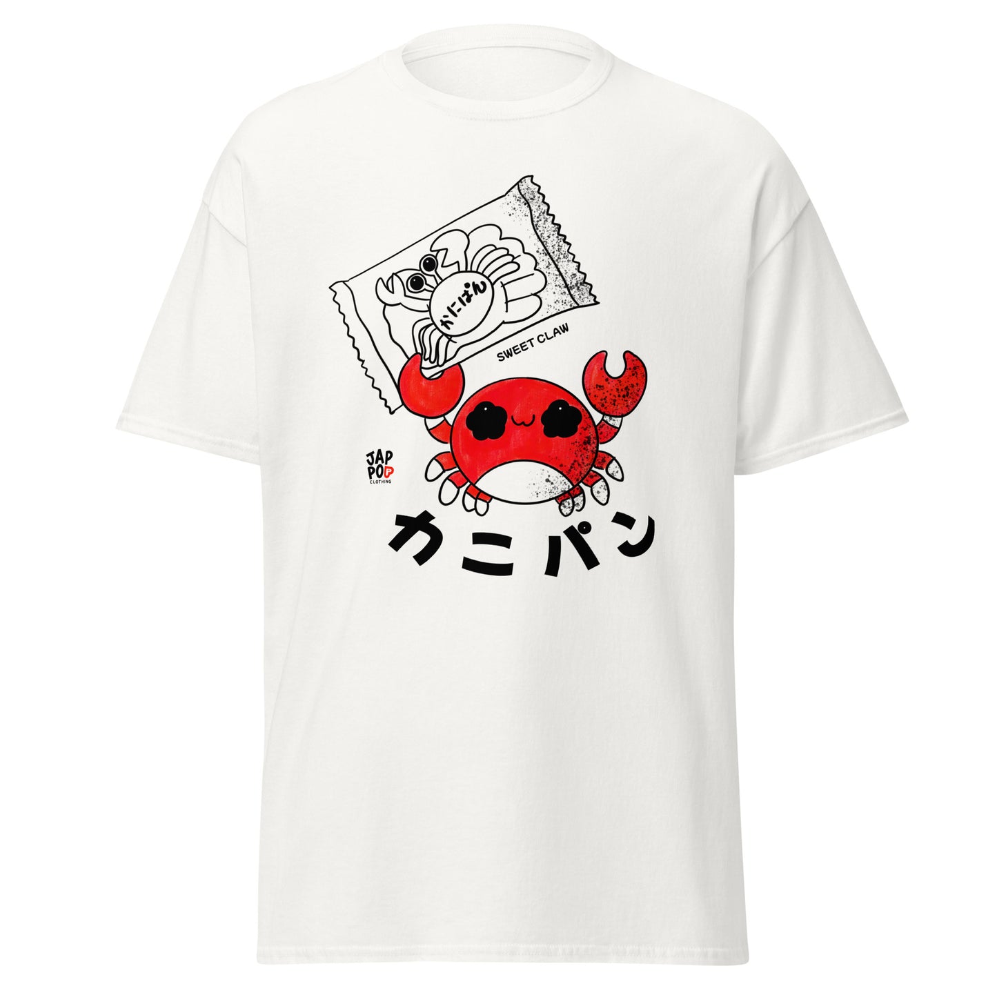 Unisex t-shirt featuring a playful illustration inspired by Japanese kani-pan sweet bread.