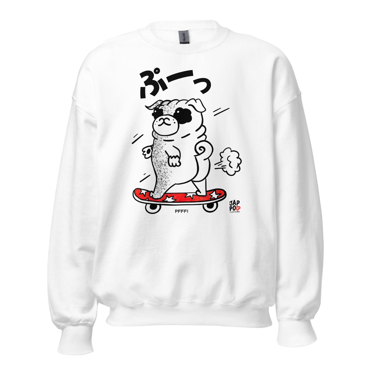 Unisex sweatshirt featuring a cute dog skateboarding with playful charm.