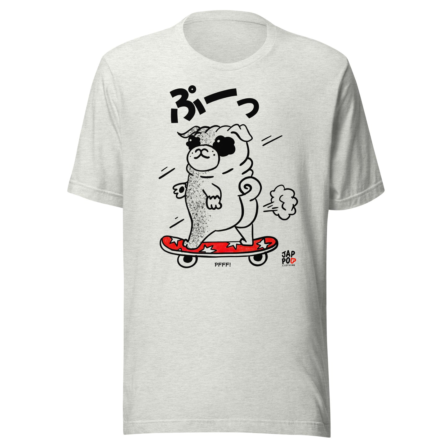 Unisex t-shirt featuring a playful dog riding a skateboard with humor.
