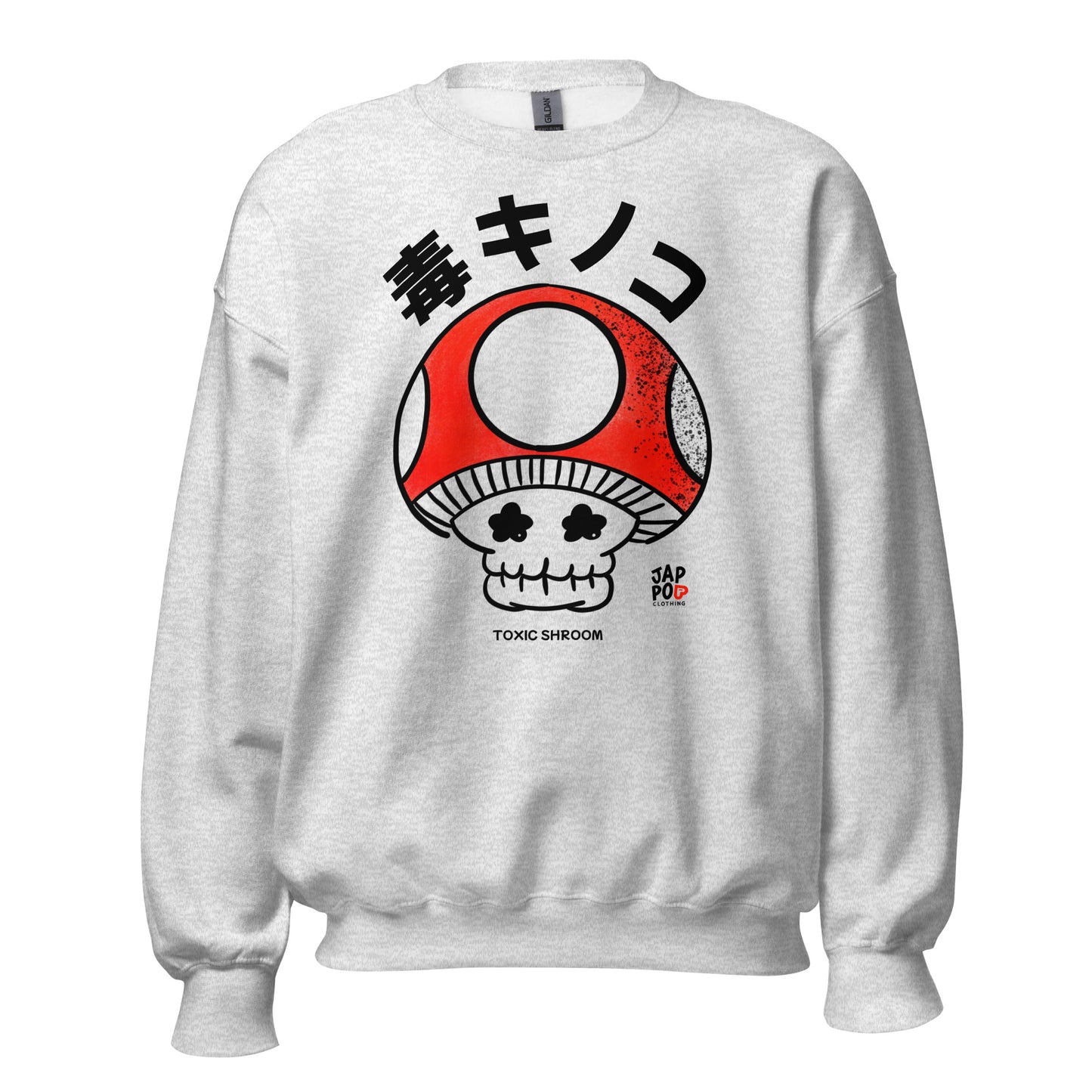 Unisex sweatshirt featuring a trippy poisonous mushroom illustration inspired by 毒キノコ.