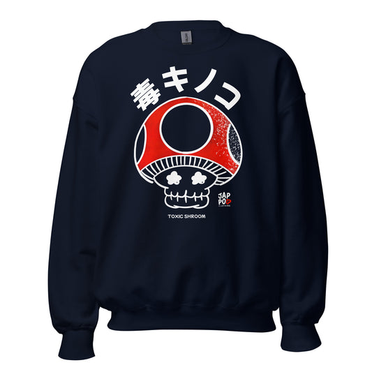 Unisex sweatshirt featuring a trippy poisonous mushroom illustration inspired by 毒キノコ.