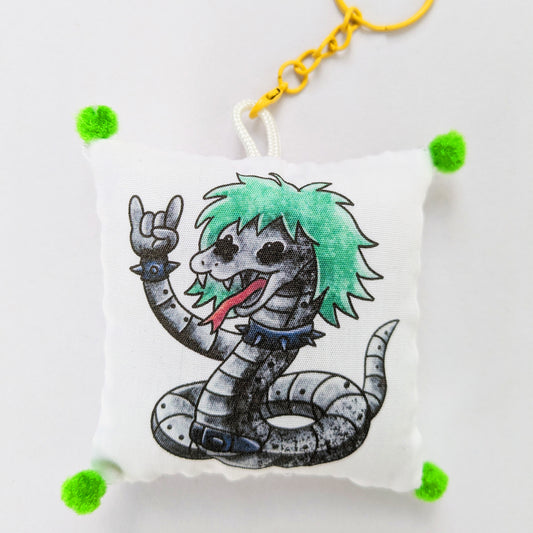 Snake Metal Zabuton Keychain